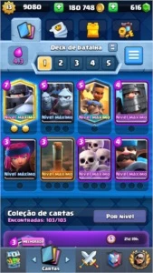 Conta lvl 13 com 180k Gold, 600 gemas OFERTA - Clash Royale