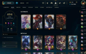 Conta LOL LVL 671 | Full Campeões| 494 Skins |Plat 4| - League of Legends