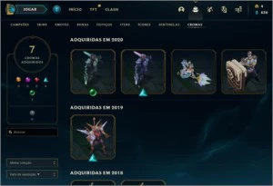 PLATINA 3 - 83 SKINS - 5 CAMPEÕES PARA TER TODOS - League of Legends LOL