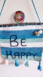 Banner / Enfeite de Parede em Crochê - Artesanato e Personalizados