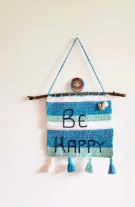 Banner / Enfeite de Parede em Crochê