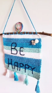 Banner / Enfeite de Parede em Crochê - Artesanato e Personalizados