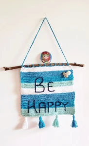 Banner / Enfeite de Parede em Crochê - Artesanato e Personalizados