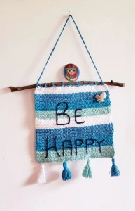 Banner / Enfeite de Parede em Crochê - Artesanato e Personalizados