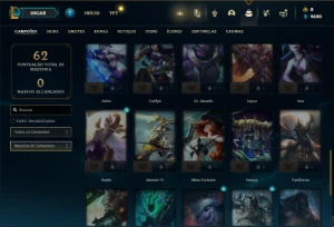 Conta Unranked com 42 Champs e 12 Skins - League of Legends LOL