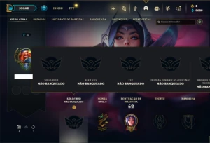 Conta Unranked com 42 Champs e 12 Skins - League of Legends LOL