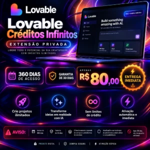 Lovable Créditos infinitos Privado 💜 30 DIAS SUPORTE 100% - Assinaturas e Premium