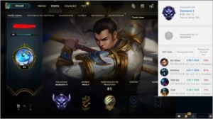 Conta diamante 4 s10 smurf 78% wr - League of Legends LOL
