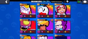 Conta 24 Brawlers com domínio e acessorio | emoje raro | 3.5 - Brawl Stars