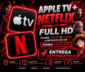 Apple Tv + Netflix - 30 Dias - Entrega automatica - Assinaturas e Premium