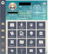 Conta Genshin AR 55, 7 Personagens 5 estrelas - Genshin Impact