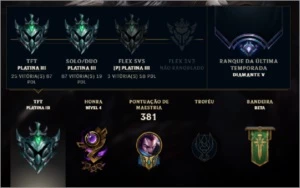 Conta Lol platina 3 - League of Legends