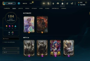 Fullacesso - Conta De 2017 - 184 Skins - Level 337 - 153 Cam - League of Legends LOL