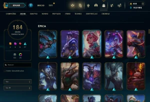 Fullacesso - Conta De 2017 - 184 Skins - Level 337 - 153 Cam - League of Legends LOL