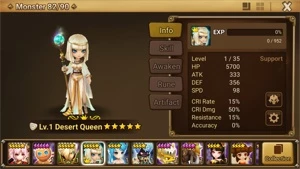 Reroll Summoners War lvl10 com Light Desert Queen - Isis