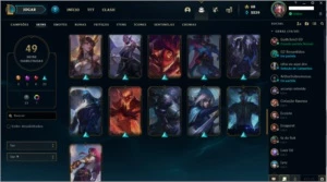 Conta de lol diamante 4 com 54% win rat mmr de d3 - League of Legends