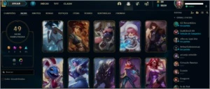 Conta de lol diamante 4 com 54% win rat mmr de d3 - League of Legends