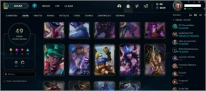 Conta de lol diamante 4 com 54% win rat mmr de d3 - League of Legends