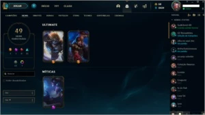 Conta de lol diamante 4 com 54% win rat mmr de d3 - League of Legends