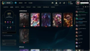 Conta de lol diamante 4 com 54% win rat mmr de d3 - League of Legends