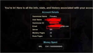 Promoção conta +300 SKINS TODAS ULTIMATE - League of Legends LOL