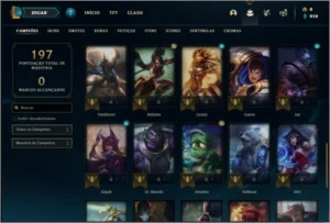 Conta ouro 4 com 17 skins e 45 champs - League of Legends LOL
