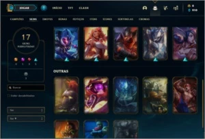 Conta ouro 4 com 17 skins e 45 champs - League of Legends LOL