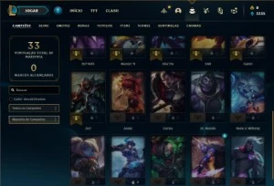 Conta diamante 4 com 25 Champs e 3 Skins + 2 Fragmentos - League of Legends LOL