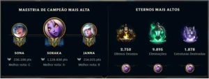 Conta D3 season passada, main supp, 1kk maestria soraka - League of Legends LOL