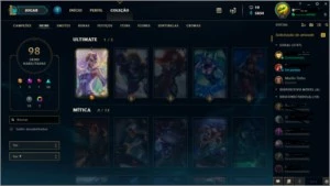 CONTA LOL - PLATINA V COM 100 SKINS - League of Legends