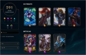 CONTA LOL - DIAMANTE 2 TFT + 291 SKINS - MESTRE S8 S9 - League of Legends