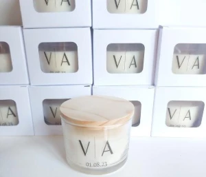 Lembrancinha Vela Casamento Personalizada 120g - Artesanato e Personalizados