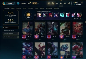 Unranked com TODOS os champs e 243 Skins ( MID / JG / TOP ) - League of Legends LOL