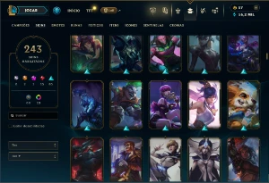 Unranked com TODOS os champs e 243 Skins ( MID / JG / TOP ) - League of Legends LOL