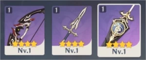 Genshin - Chongyun, Noelle e Xingqiu + Armas - Genshin Impact