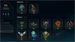 Conta league of legends 900 skins LOL