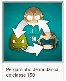 PERGAMINHO MUDANÇA DE CLASSE 1~150 (TODOS SERVIDORES) - Wakfu