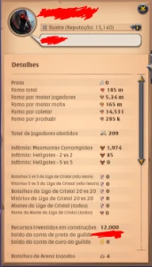 Conta albion online 185M de fama total