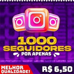 ★ 1000 SEGUIDORES INSTAGRAM SOMENTE R$ 6,50 ★ - Redes Sociais