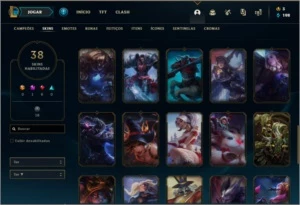 Conta prata 4 com 38 skins e 74 champs - League of Legends LOL