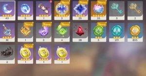 Jean, Cyno, Beidou, Xiangling +  35 desejos entrelaçados - Genshin Impact