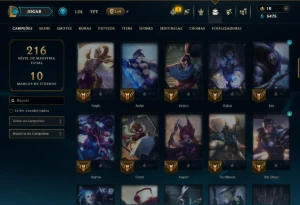 Esmeralda 1 com 90 Champs e 29 Skins ( ADC / MID ) - League of Legends LOL