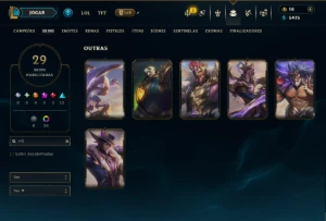 Esmeralda 1 com 90 Champs e 29 Skins ( ADC / MID ) - League of Legends LOL