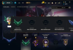 Esmeralda 1 com 90 Champs e 29 Skins ( ADC / MID ) - League of Legends LOL