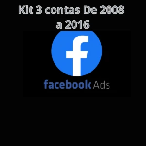 Kit com 3 contas de Facebook criadas a mais de 8 anos