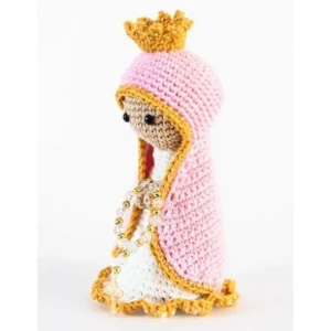 Nossa Senhora em Amigurumi Rosa - Artesanato e Personalizados