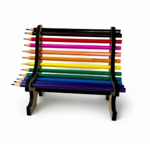 Enfeite Banquinho de Lápis em MDF - Artesanato e Personalizados