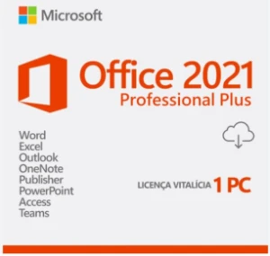 Licença Office 2021 Pro Plus - Vitalícia - Original - Online - Softwares e Licenças