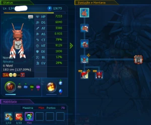 Conta End game com AOA, DB, Duke Shin, Fang Shin e mais - Digimon Masters Online DMO