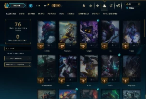 Ouro 1 com 50 Champs e 3 Skins - League of Legends LOL